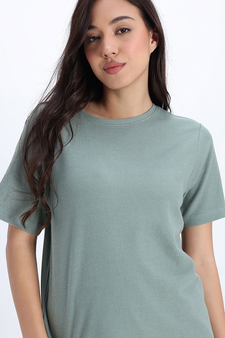 Zivame 2 Mile Fashion Knit Cotton Loungewear Set - Iceberg Green — image 6